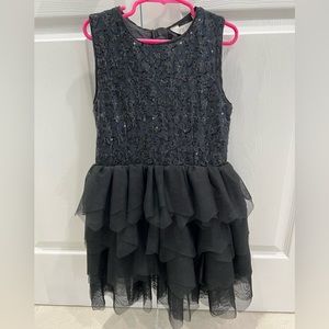 Black sequin dress with tulle